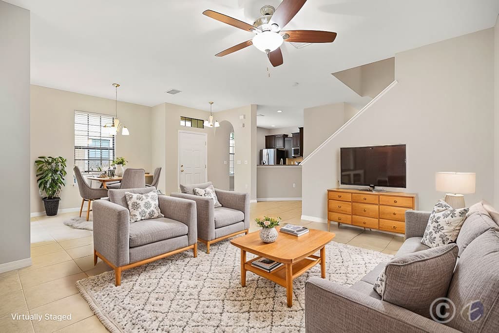 Home for Rent: 5712 Kingletsound Pl, Lithia - Virtual Staged Great Room