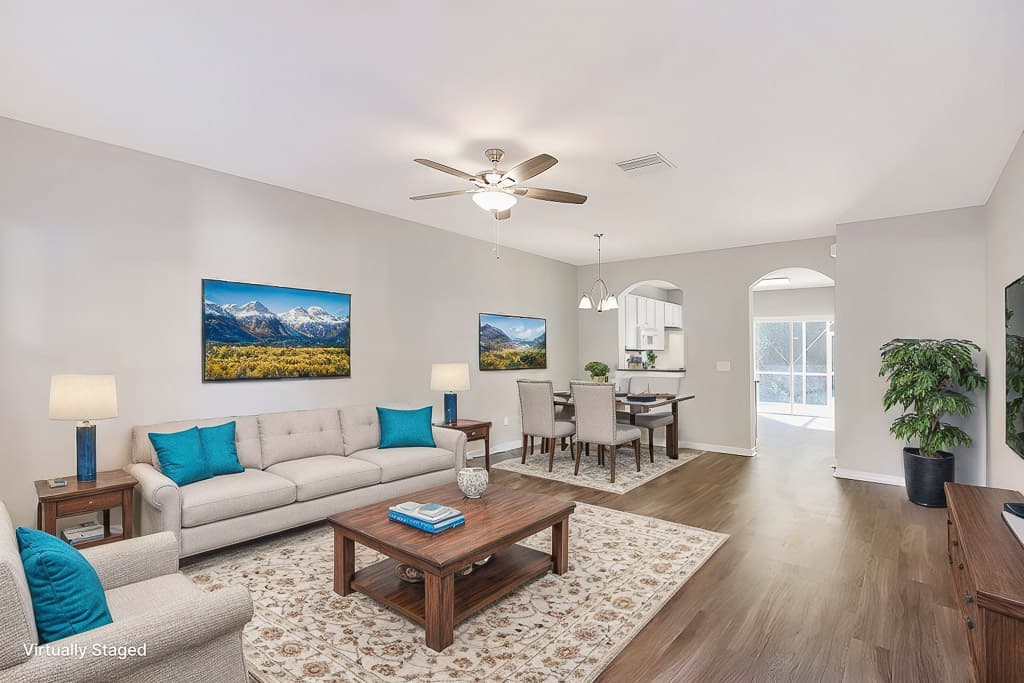Home for Rent: 5890 Fishhawk Ridge Dr, Lithia - Virtual Staged Great Room