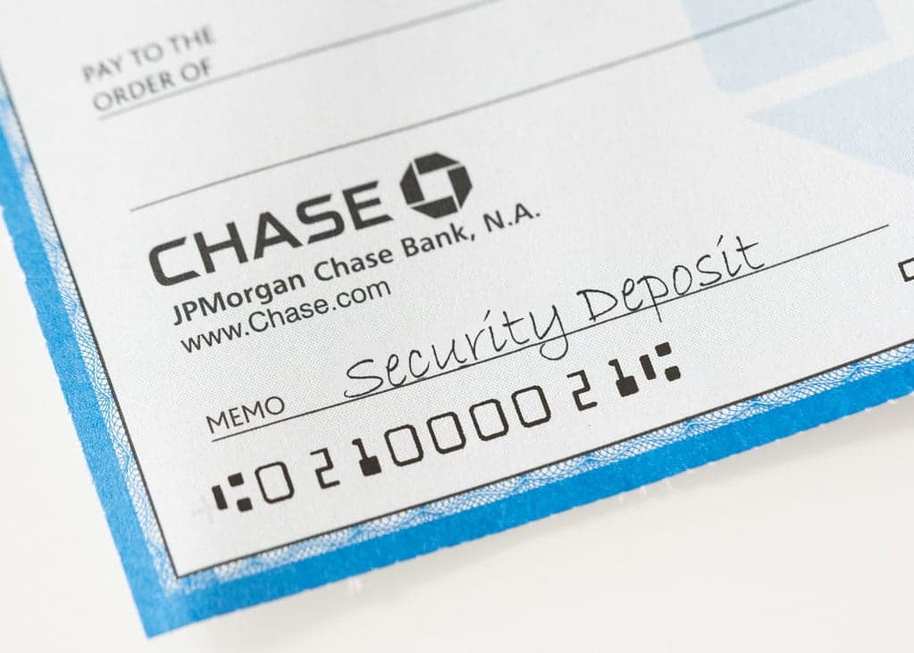 Security Deposit Check